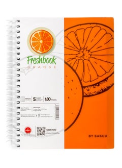 Bravo Bravo Fresh Notebook Med size 180 Sheets - Orange 