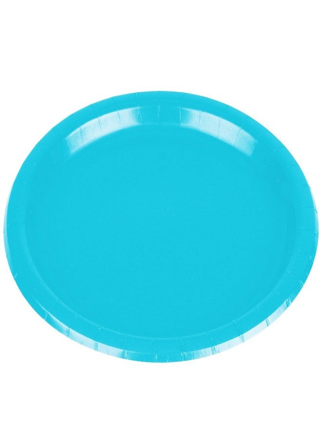 Amscan Caribbean Paper Plates, 9", Blue - Image 2