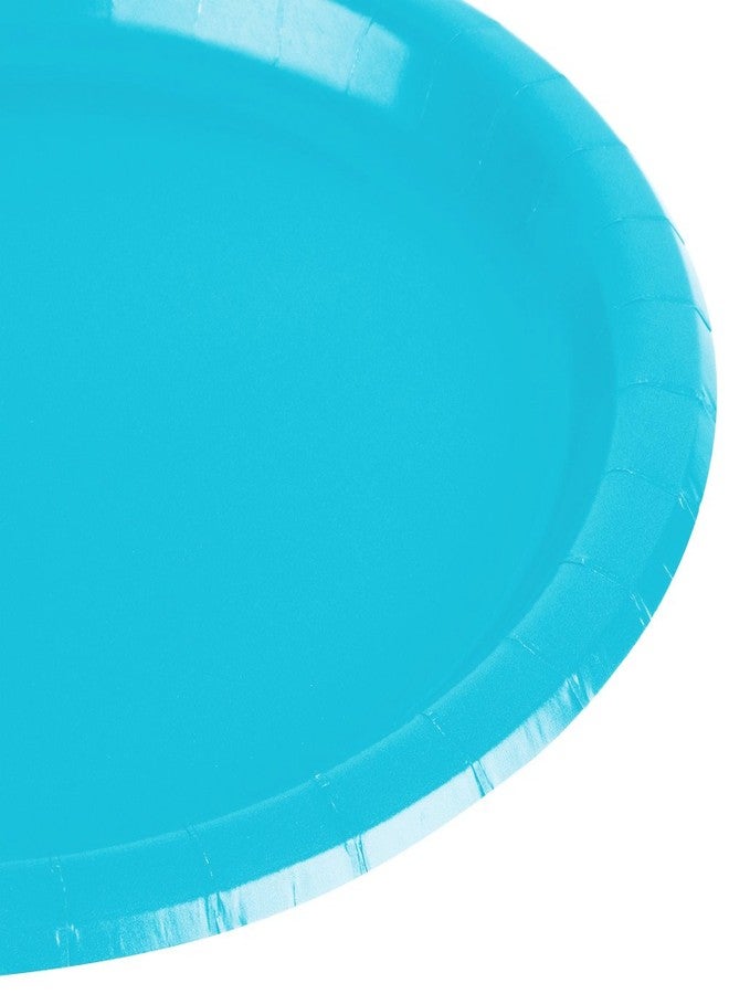 Amscan Caribbean Paper Plates, 9", Blue - Image 3