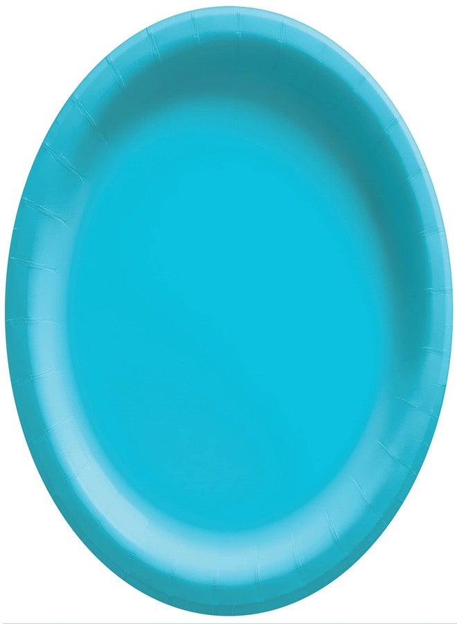 Amscan Caribbean Paper Plates, 9", Blue - Image 1