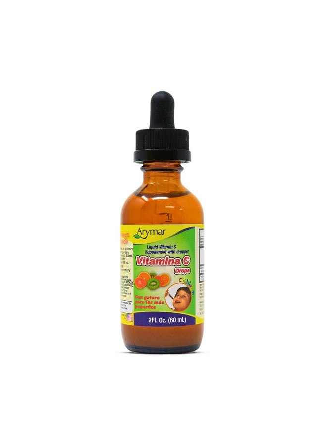 ARYMAR Vitamin C Drops for Children, Immune Support, Antioxidant, Orange Flavor (2 Fl Oz/Pack of 1) - Image 1