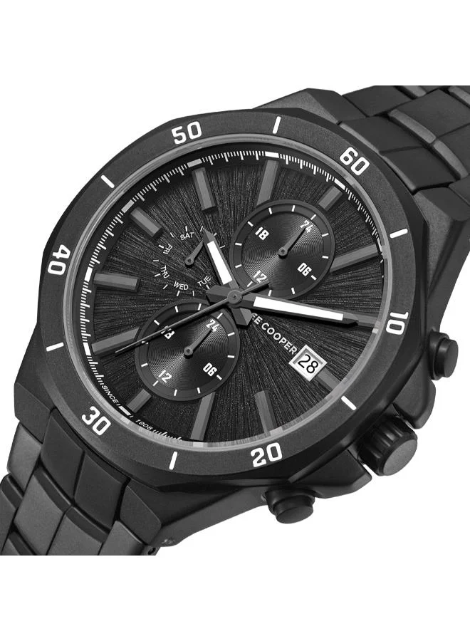 Lee Cooper LEE COOPER LC08087.660 Men's Multi Function Display Watch & Metal Strap Black