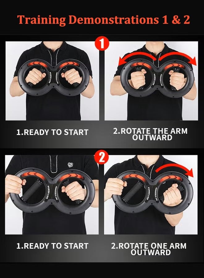 Wrist Strength Trainer, Hand Grip Strength Trainer, Spinning Burn Muscle Training, Arm Muscle Trainer, Gym Multifunctional Hand and Forearm Trainer, Gripper Exerciser, Strengthener for Body Muscle Training - Image 5