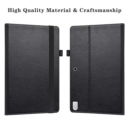LiuShan حافظة LiuShan متوافقة مع Dell Latitude 7320، غلاف جلد PU رفيع قابل للطي لجهاز Dell Latitude 7320 القابل للفصل بحجم 13 بوصة (لا يناسب أجهزة التابلت الأخرى)، أسود - Image 4