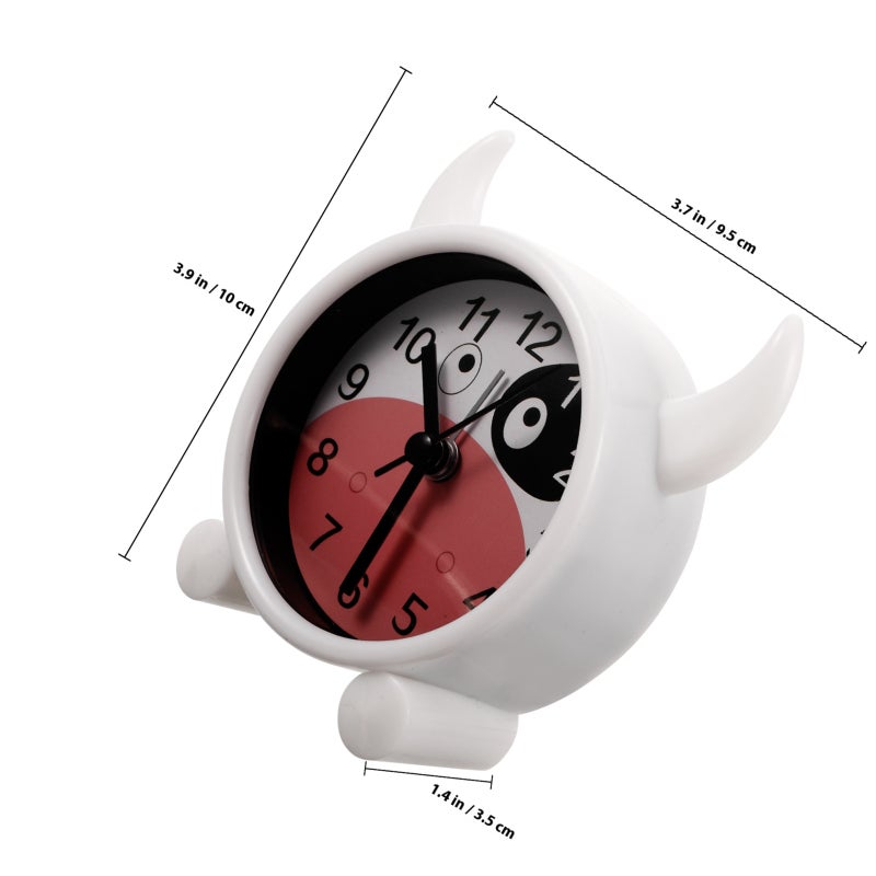 Decorative Cartoon Cow Clock Bedroom Silent Clock Bedside Clock Battery Powered Alarm Clock - Image 2
