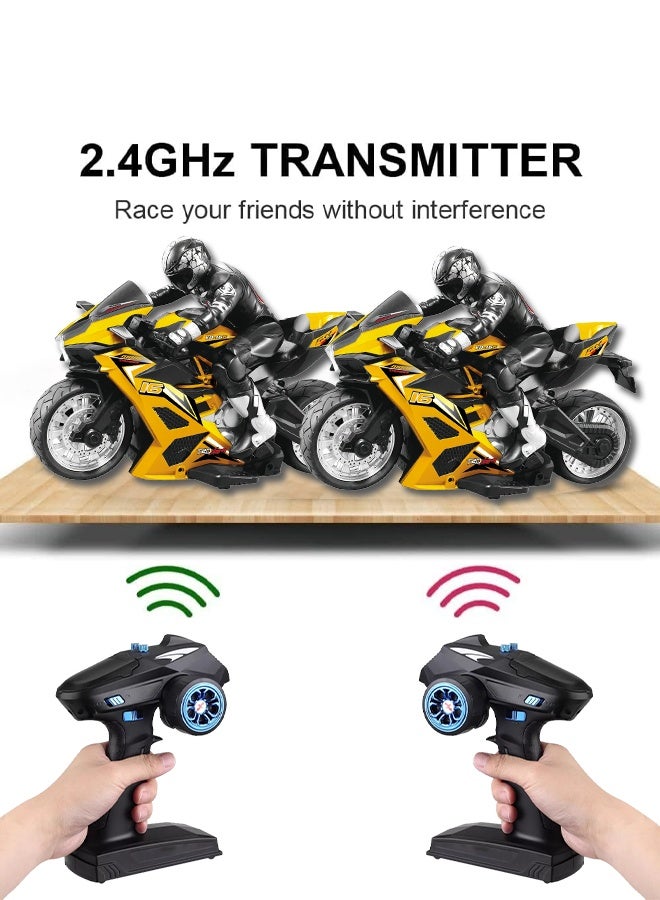 جودي بلاي ألعاب أولاد	دراجة نارية تعمل بالتحكم عن بعد، دراجة نارية بتردد 2.4 جيجاهرتز للأطفال من سن 4 و5 و6 و7 و8 سنوات فما فوق - Image 4