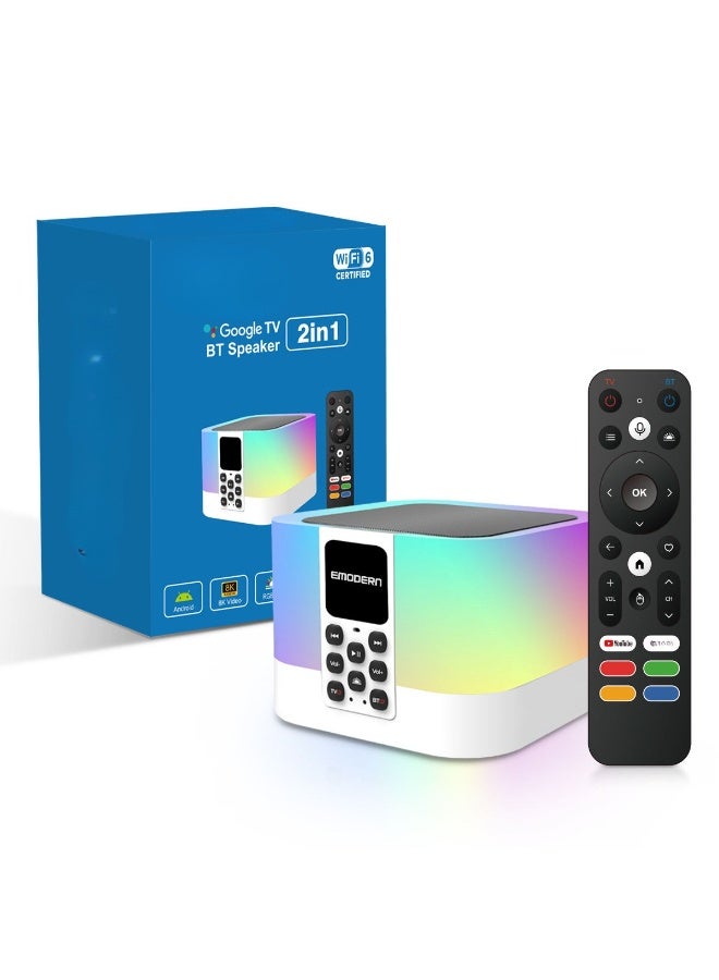 4K Android TV Box  OTT Set Top Box with Android 13 5G Dual-Band Wi-Fi & Bluetooth Voice Remote  Colorful Design - Image 1
