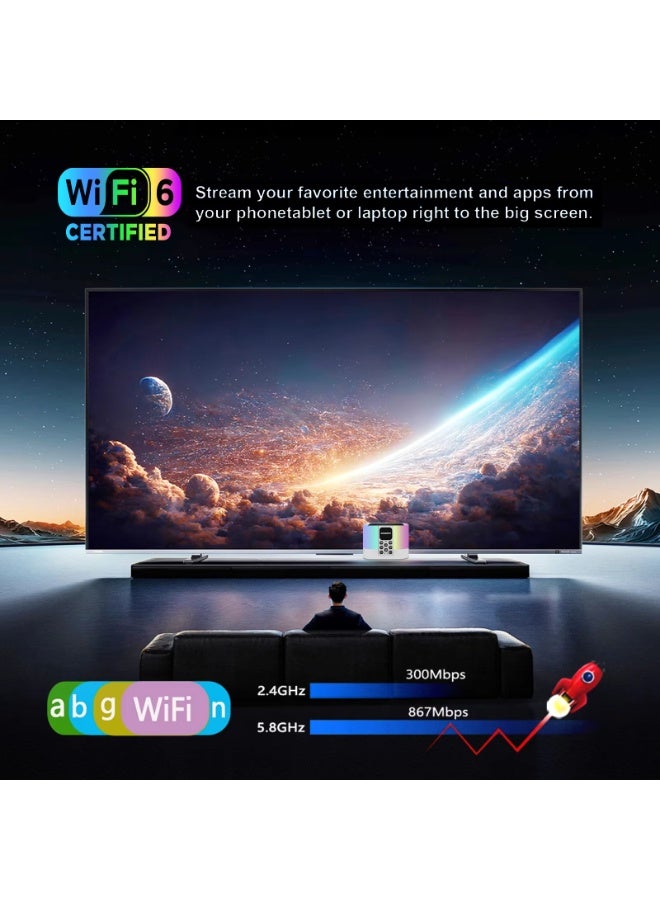 4K Android TV Box  OTT Set Top Box with Android 13 5G Dual-Band Wi-Fi & Bluetooth Voice Remote  Colorful Design - Image 3
