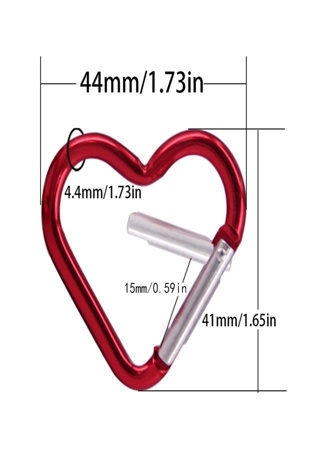 URTERYSER Climbing buckle, Outdoor Carabiner Heart Shape Keychain Clip Spring Snap Hook Carabiner, 12.00 * 8.00 * 2.00CM, Green - Image 5
