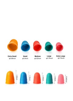 Y&D 10 Pieces Rubber Finger Tips Pads Grips Thick Reusable Protector Fingertip with a Box for Money Counting Collating Writing Sorting Task Hot Glue Sport Games  - Image 3