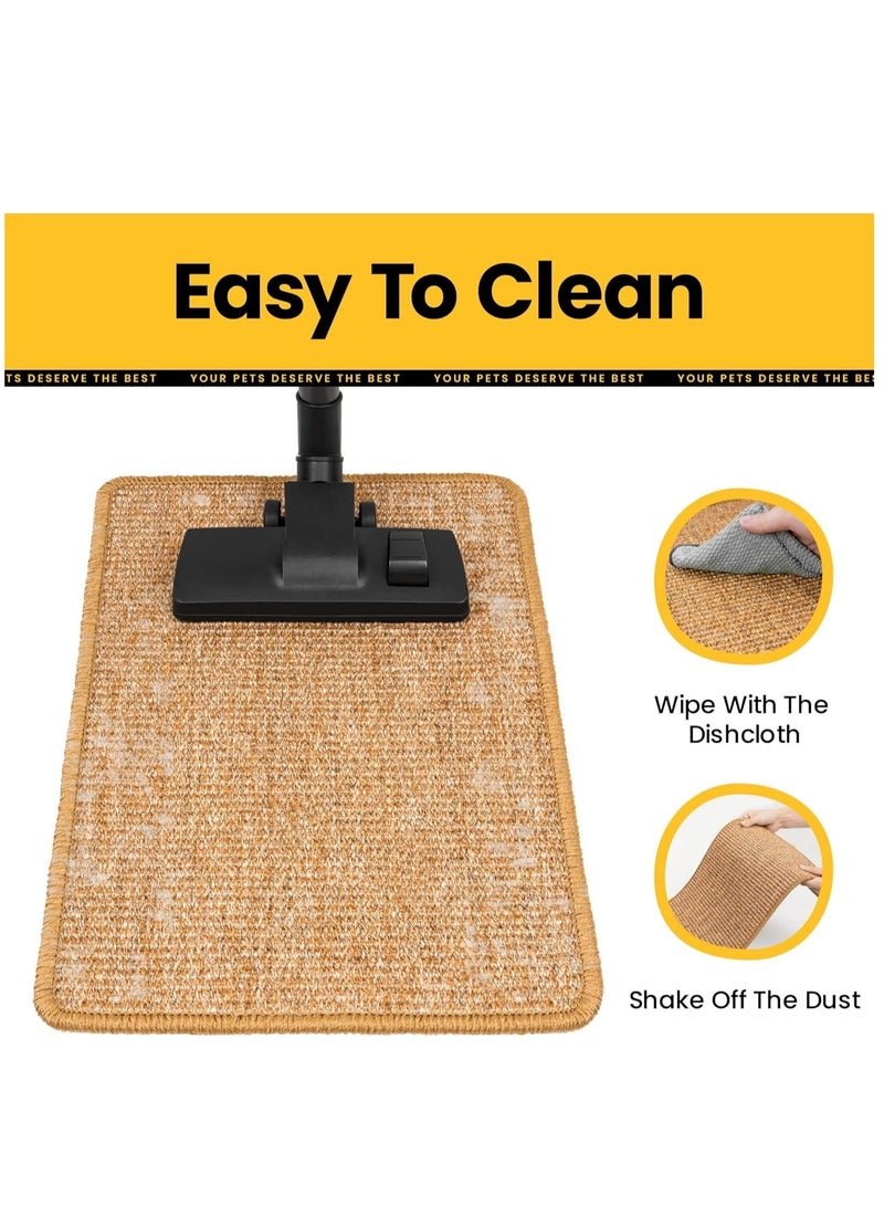 Cat Scratcher Mat,Natural Sisal Cat Scratch Pad,Horizontal Floor Cat Scratching Pads Rug for Indoor Cats Grinding Claws Nails,Cat Furniture Protector for Couch & Carpets & Sofas - Image 3