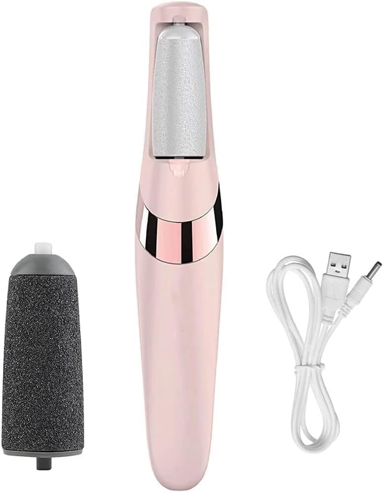 Rechargeable pedicure device for removing dead skin, calluses, and hardened skin; foot care for hard, cracked skin; foot cleansing roller - Image 1
