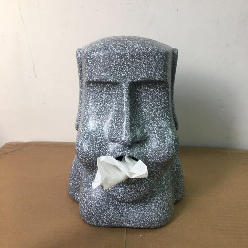 Moai Statue Tissue Box Holder Compact Napkin Dispenser For Home Office Decor - Image 3