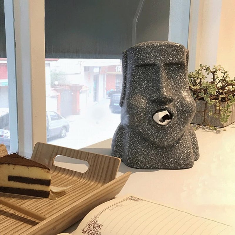 Moai Statue Tissue Box Holder Compact Napkin Dispenser For Home Office Decor - Image 4