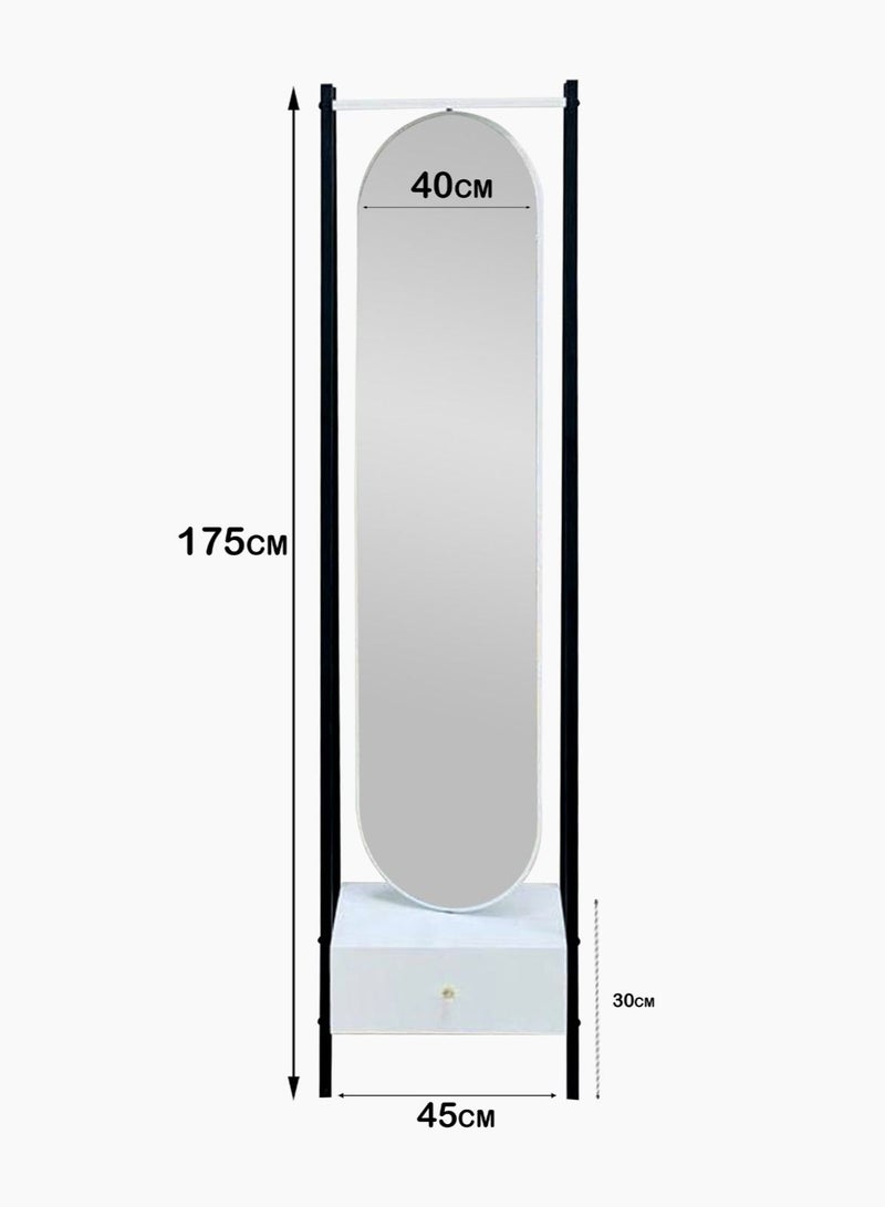 Living Floor Full Length Mirror With Holder 175X40X45Cm - Image 2