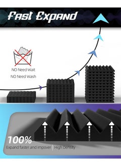 Jidyous 24 Pack Acoustic Foam Panels 5 X 30 X 30 cm Sound Proof Foam Panels for Walls High Density Studio Wedge Soundproof Wall Panels Sound Proofing Acoustic Panels  - Image 2