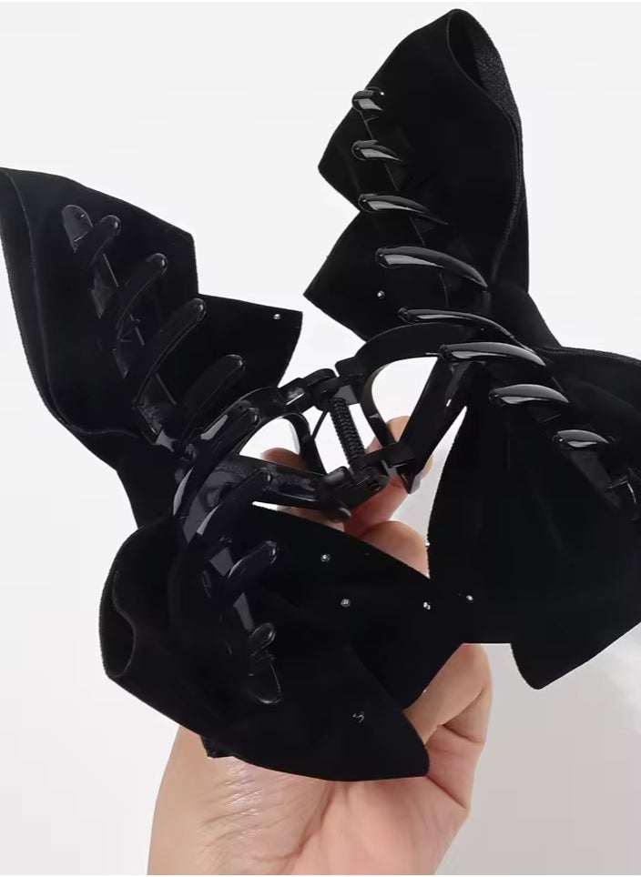 Goolsky Premium Hair Clips for Women: Bow-knot Claw Clips for Thick and Thin Hair, Big Non-slip Bow Clips in Black  - Image 5