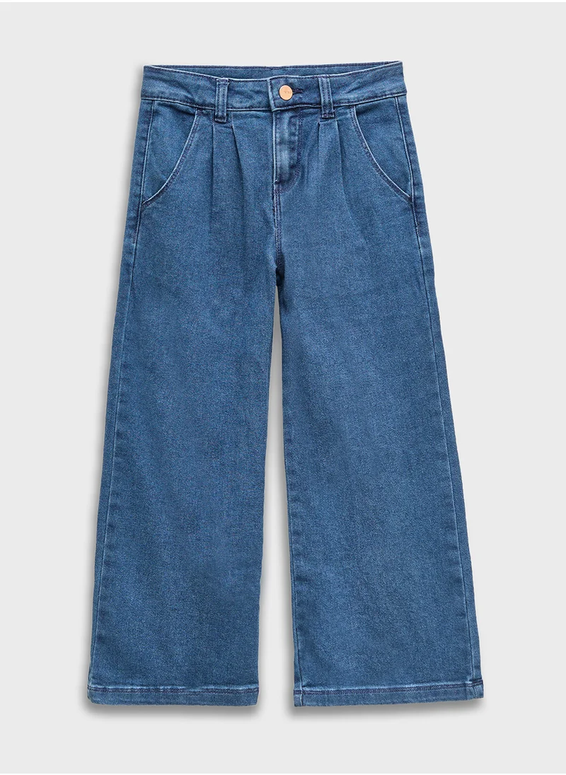 Ripples Girls Wide-Leg Pants
