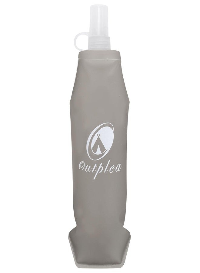 Outplea 1 pcs TPU 500ml Hydration Flask, Foldable & Leakproof Soft Water Bottle for Hydration Pack, Running Vest, Gray - Image 1