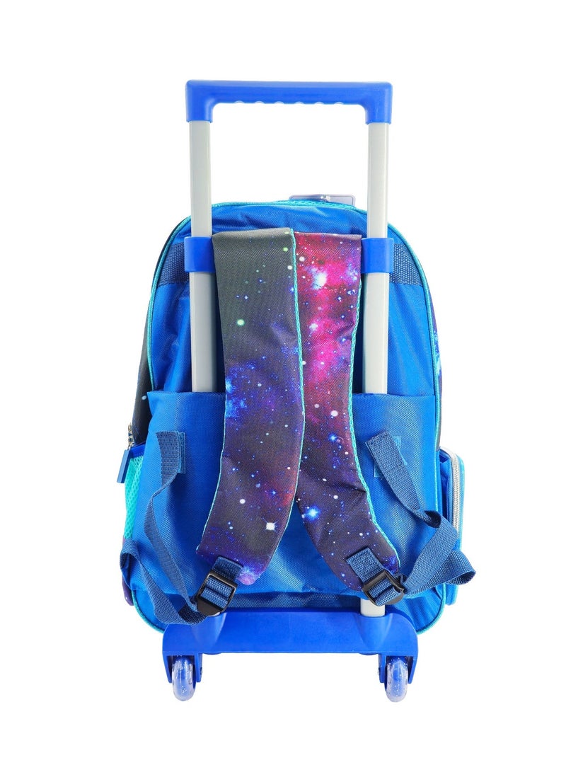 Outer Space 5 in 1 Kids Trolley School Bag Set with Lunch Bag, Bottle & Pencil Case – Outer Space - Image 5