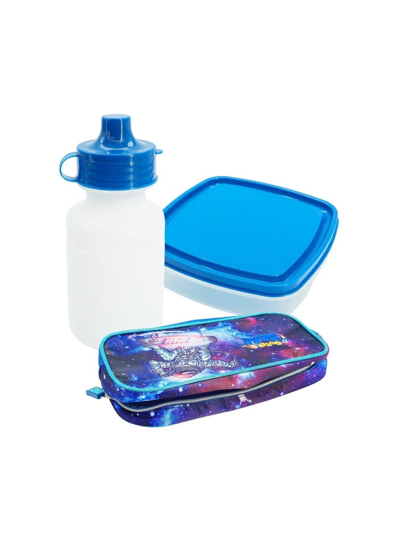 Outer Space 5 in 1 Kids Trolley School Bag Set with Lunch Bag, Bottle & Pencil Case – Outer Space - Image 4