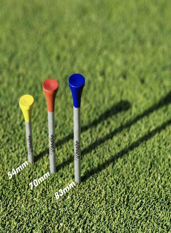 Voodoo Golf Premium Wooden Golf Tees 2-1/8" (54mm), 2-3/4" (70mm), 3-1/4" (83mm) | 50 Assorted Count | Accessories | Funny Gift | Wood Golf Tee - Image 3