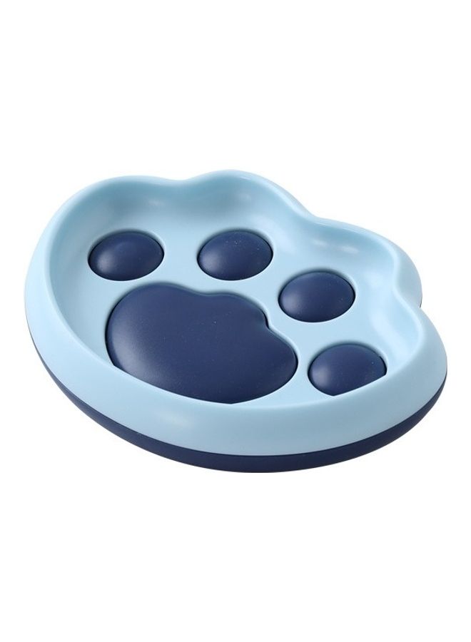 NIBEMINENT Wall Mounted Cat Claw Drain Soap Holder Blue 13x10x2.8cm