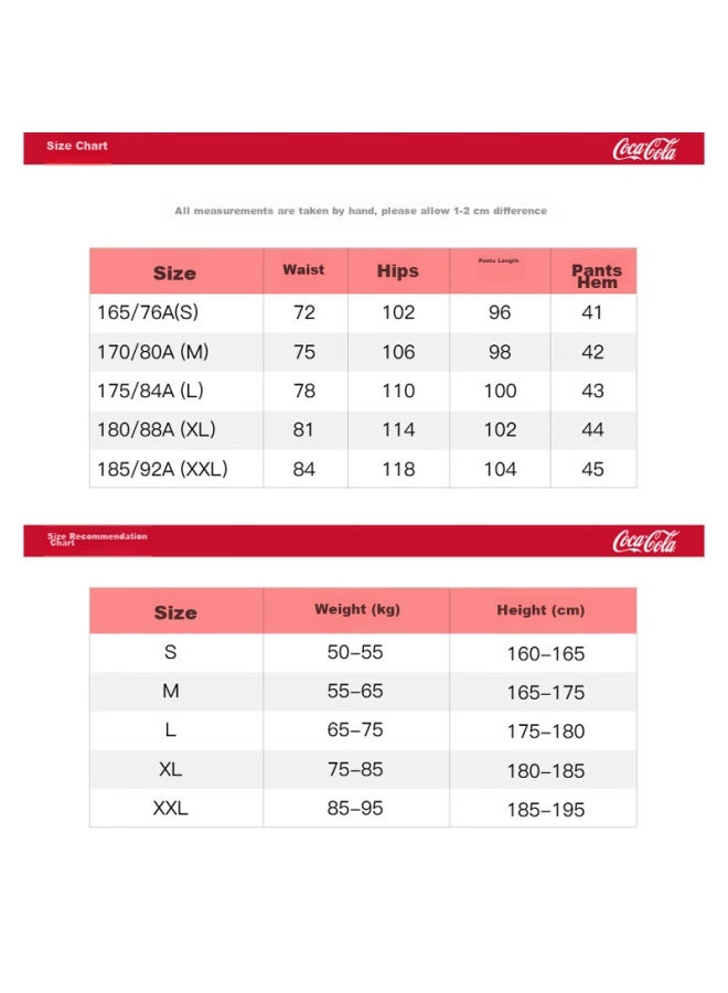 Coca-cola Casual Pants For Men, Summer Striped Loose-fit Straight-leg Sports Trousers, Men's Clothing, Black Regular, Size L - Image 4