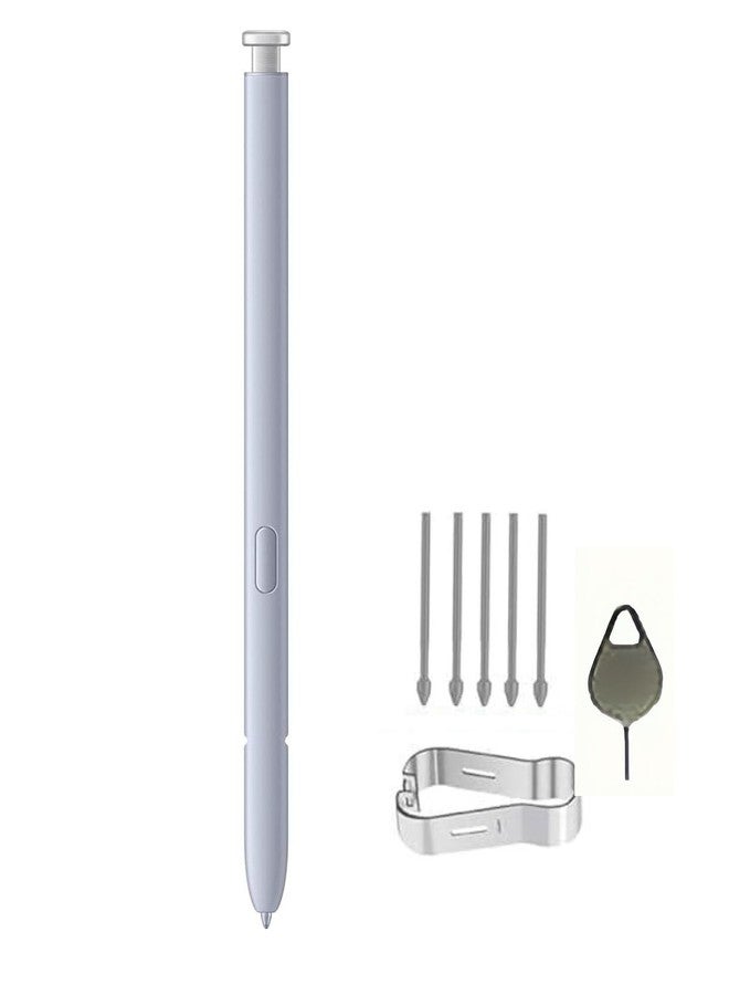 XYFEIGENA قلم بديل لهاتف سامسونج جالاكسي S25 ألترا، قلم لمس 5G لجميع الإصدارات EJ-PS938BBEGUJ. قلم لمس مع 5 رؤوس (أبيض/أزرق) - Image 1