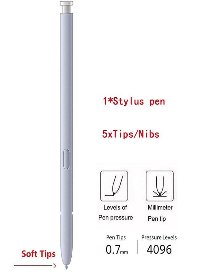 XYFEIGENA قلم بديل لهاتف سامسونج جالاكسي S25 ألترا، قلم لمس 5G لجميع الإصدارات EJ-PS938BBEGUJ. قلم لمس مع 5 رؤوس (أبيض/أزرق) - Image 2