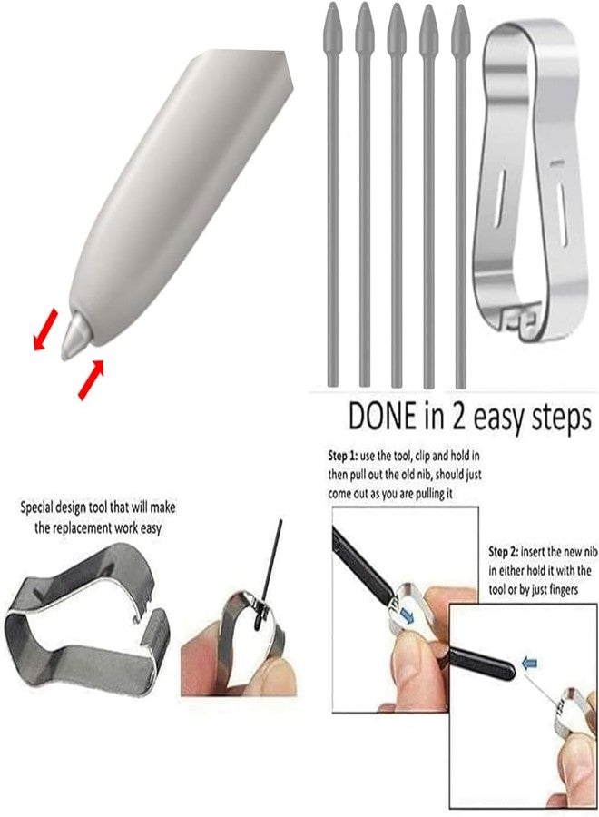 XYFEIGENA قلم بديل لهاتف سامسونج جالاكسي S25 ألترا، قلم لمس 5G لجميع الإصدارات EJ-PS938BBEGUJ. قلم لمس مع 5 رؤوس (أبيض/أزرق) - Image 5