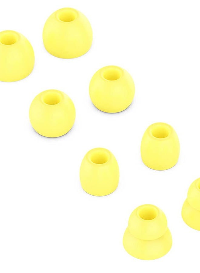 ALXCD Ear Tips Replacement for Beats Flex Wireless Earphones, S/M/L/D 4 Sizes 4 Pairs Soft Silicone Eargel Earbuds Tips, Fit for Beats Flex, 4 Pairs (Yuzu Yellow) - Image 2