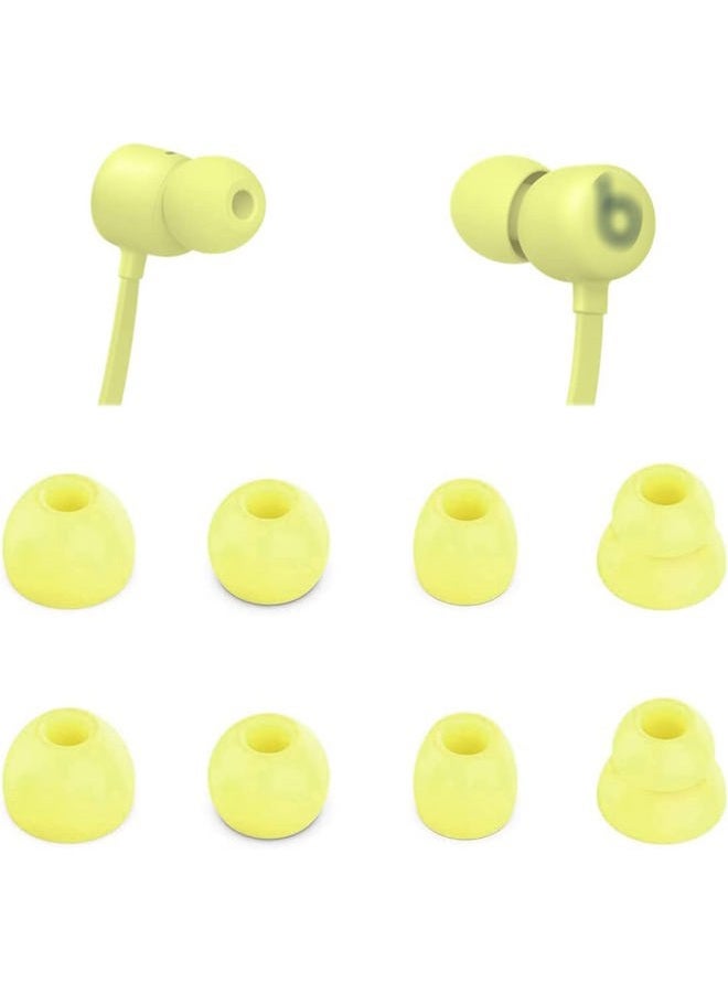 ALXCD Ear Tips Replacement for Beats Flex Wireless Earphones, S/M/L/D 4 Sizes 4 Pairs Soft Silicone Eargel Earbuds Tips, Fit for Beats Flex, 4 Pairs (Yuzu Yellow) - Image 1