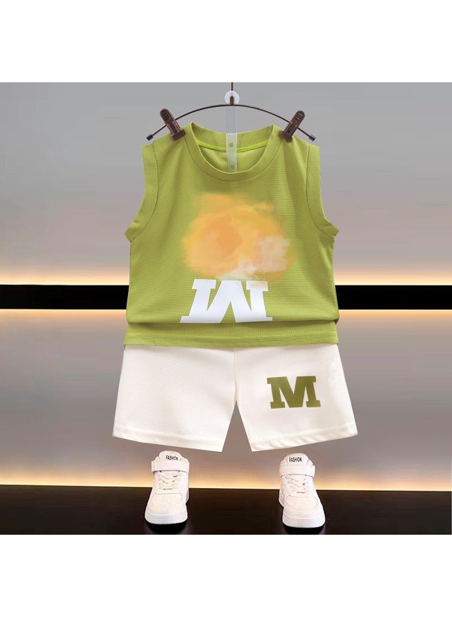 Summer New Children's Vest Set Boys Sleeveless Top Shorts Korean Summer Two-piece Children's Clothing Thin