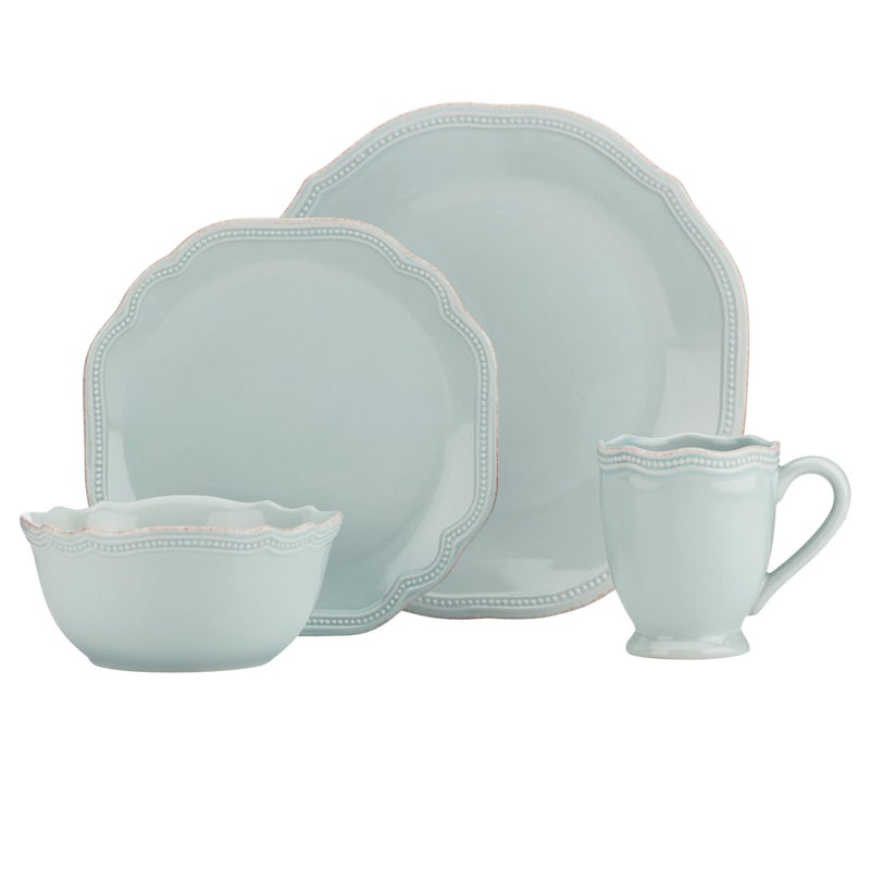 LENOX Lenox 855136 French Perle Bead Ice Blue 4Pc Place Set  - Image 1