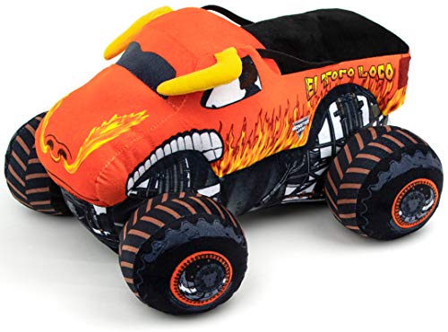 Jay Franco Monster Jam Plush Stuffed El Toro Loco Pillow Buddy Super Soft Polyester Microfiber 14 inches Official Monster Jam Product - Image 1