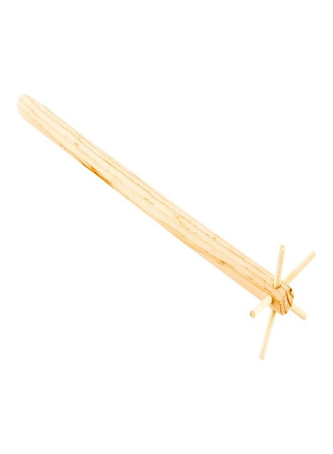 Restaurantware Bar Lux 11.25 Inch Swizzle Stick 1 Le Bois Lele Design Cocktail Muddler - Multi-Pronged End For Ti Punch or Barbados Red Rum Swizzle Natural Wood Drink Stirrer Stick - Image 2