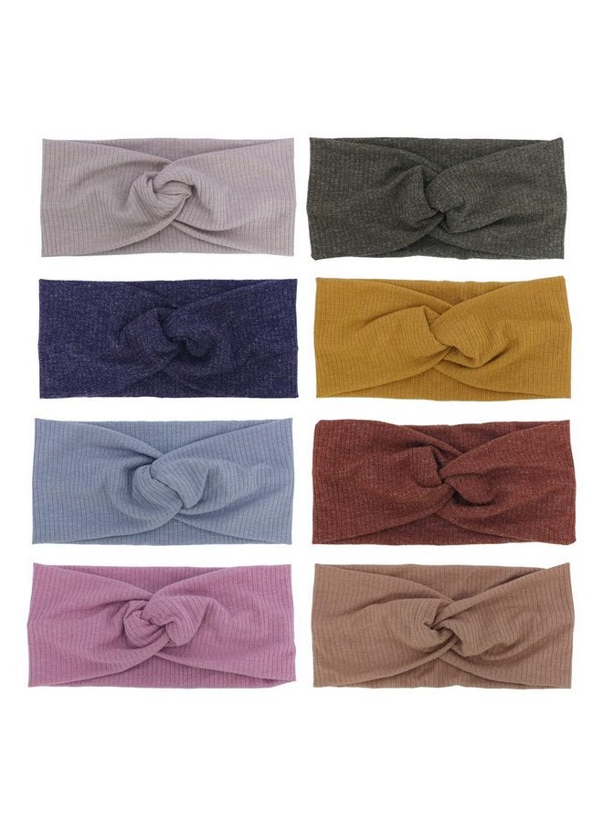 عصابات رأس للأطفال، عصابات شعر مطاطية، ربطات شعر مطاطية للبنات الصغيرات، حديثي الولادة، الأطفال الصغار، عصابة رأس عمامة (عصابة رأس متقاطعة بلون بني فاتح) - Image 1