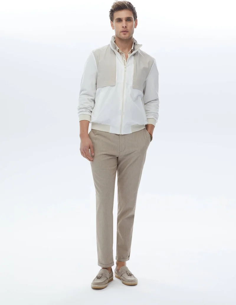 كيب White Woven Coat