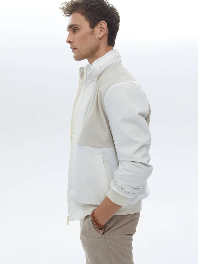 كيب White Woven Coat