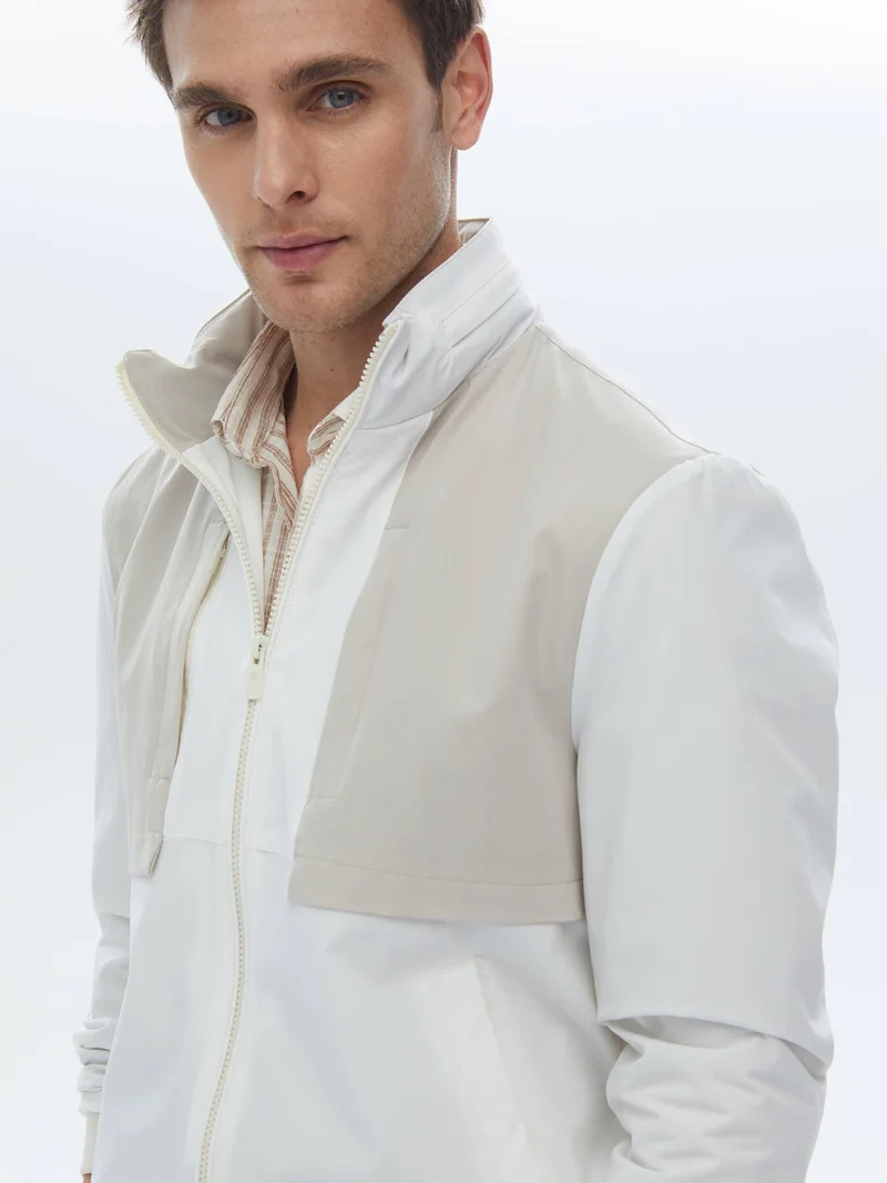 كيب White Woven Coat
