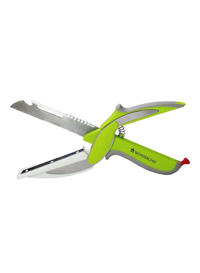 6-In-1 Scissor With Cutter Green/Silver