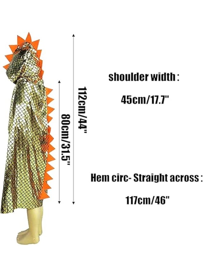 Jorunb Dinosaur Cape Dragon Hooded Cloak Halloween Costume Boy Girl Toddler Dress Up Clothes 3-8 Years Old - Image 3