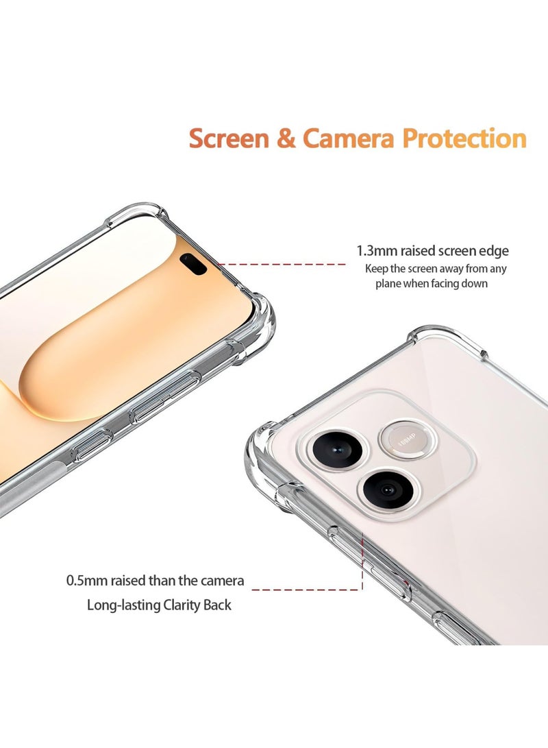 Adando [1+2]Clear Case Compatible with Honor 600 Lite, Airbag Protection, Ultra-thin Soft TPU Case with 2 Pack Tempered Glass Screen Protector (Claer) - Image 5