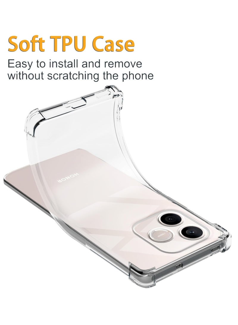 Adando [1+2]Clear Case Compatible with Honor 600 Lite, Airbag Protection, Ultra-thin Soft TPU Case with 2 Pack Tempered Glass Screen Protector (Claer) - Image 2