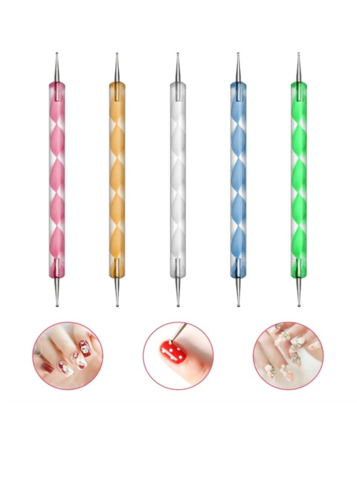 5 قطع من أقلام التنقيط، أدوات تنقيط فن الأظافر، قلم تنقيط فن الأظافر، باديكير فن الأظافر، ديكور فن الأظافر، رسم فن الأظافر، قلم تنقيط، تصميمات فن الأظافر بنفسك، 5 قطع - Image 1