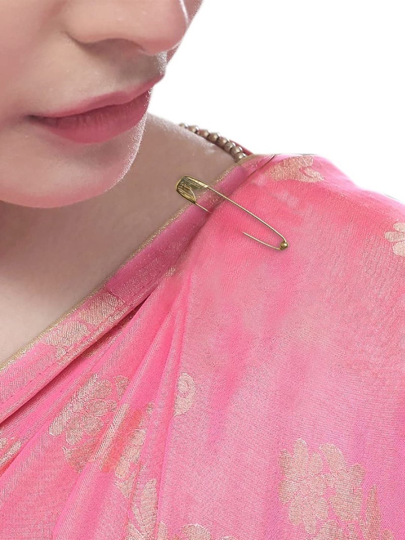 VAMA Fashions Premium Gold Large Safety Nappy Lock Clothes Pin Crafts Sewing Baby Clothes Napkins Saree Pins for Women - Image 2