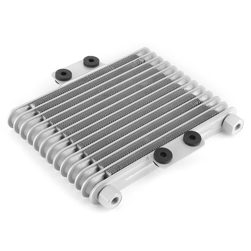 13 Row Universal Motorcycle Engine Oil Cooler Cooling Radiator Replacement 125-250CC Silver - Image 2