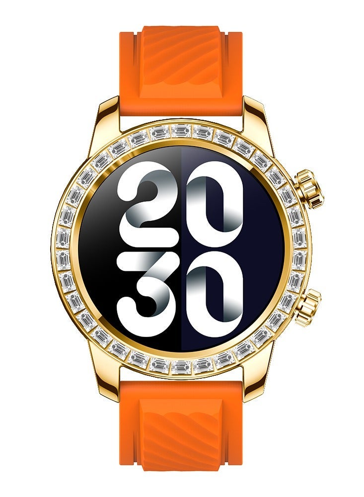 ساعة ذكية Z89promax بشاشة لمس HD مقاس 1.52 بوصة مع مقاومة للماء، والاتصال بتقنية البلوتوث مع مراقب ضغط الدم ومعدل ضربات القلب، ساعة رياضية ذكية رقمية (ذهبي) - Image 1