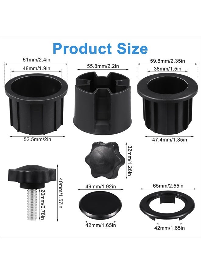 SAVITA 10pcs Umbrella Stand Parts Replacement, Hole Ring Plug Cover Umbrella Stand Parts Connector Umbrella Base Accessories for Outside Stand Base Stabilizer Sleeve Patio Table Balcony Decks  - Image 2
